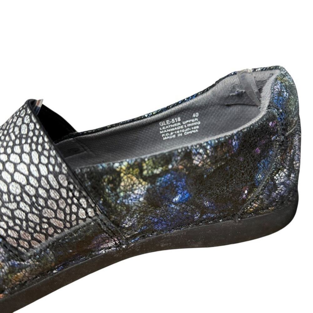 Alegria Glee Quarry Crackle Leather Slip On Comfort Shoes Flats Loafers 40 / 10 - Picture 4 of 16